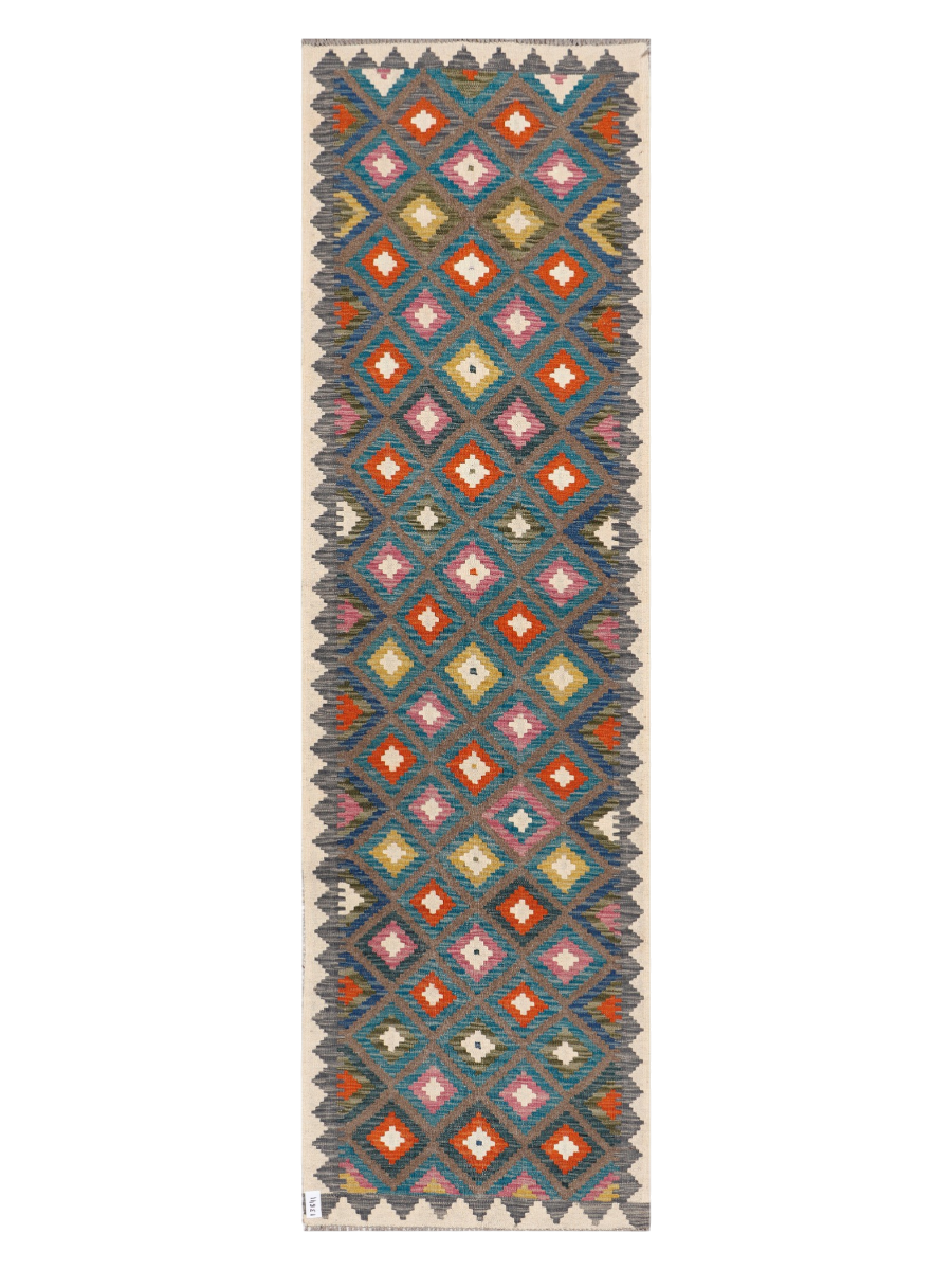 Maimana Kilim Runner - 288 × 84 cm (9'5" x 2'9")