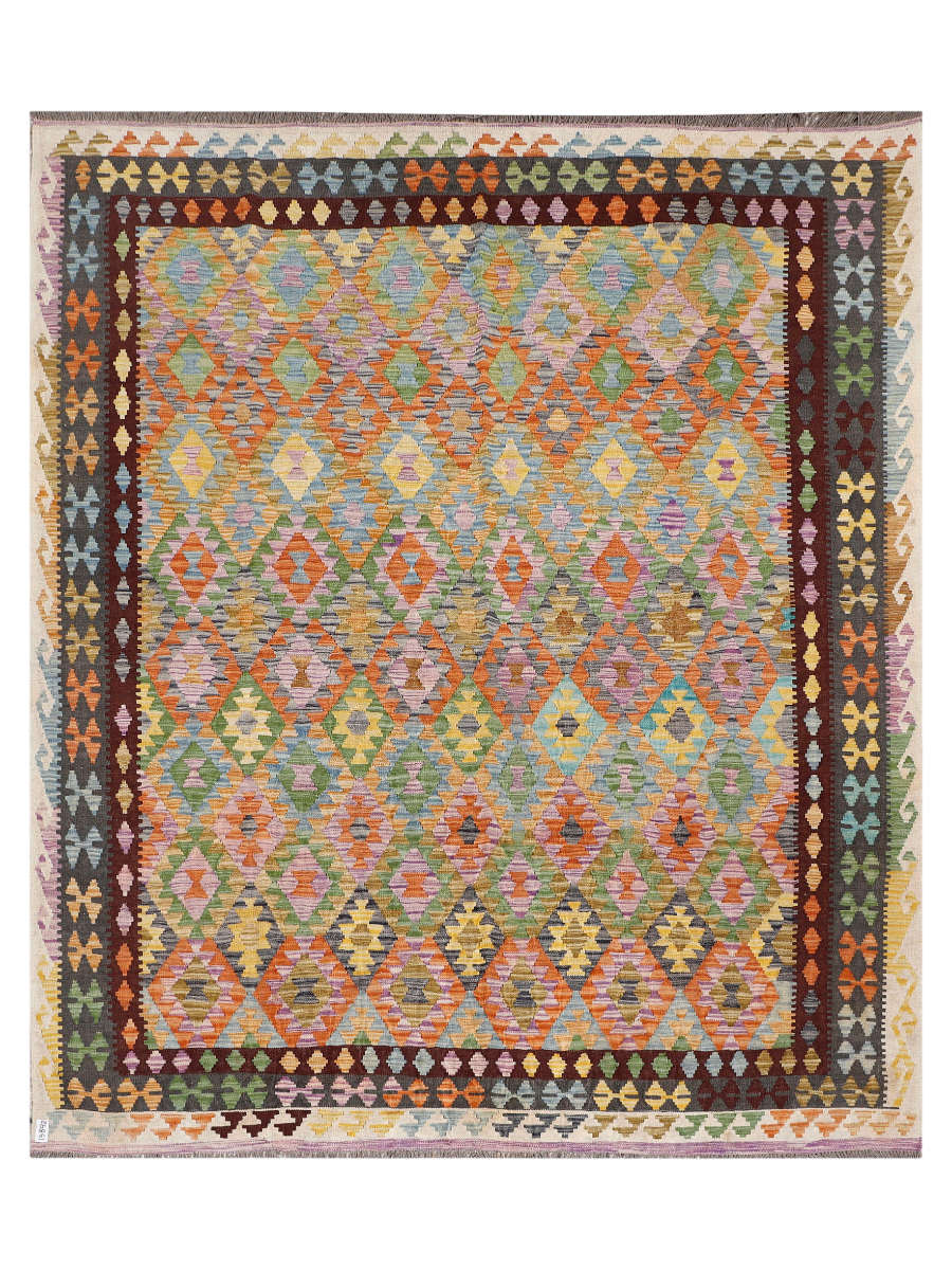 Maimana Kilim - 299 × 255 cm (9'10" x 8'4")