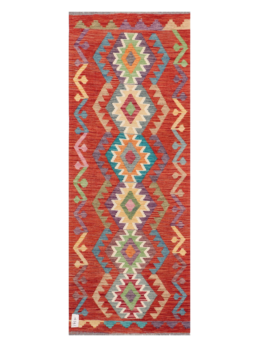 Maimana Kilim Runner - 186 × 70 cm (6'1" x 2'4")