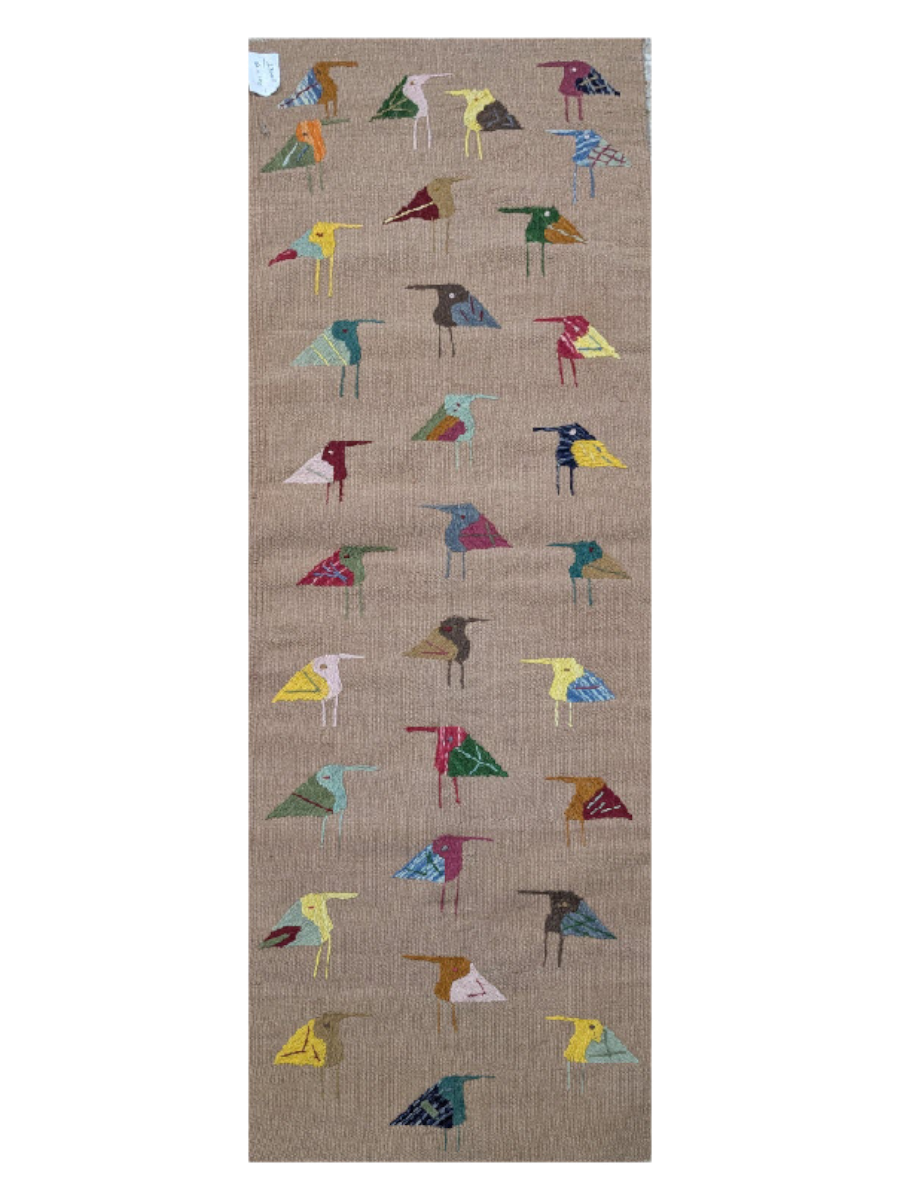 Suzani Afghan Kilim Rug Runner - Size: 60 x 190 cm