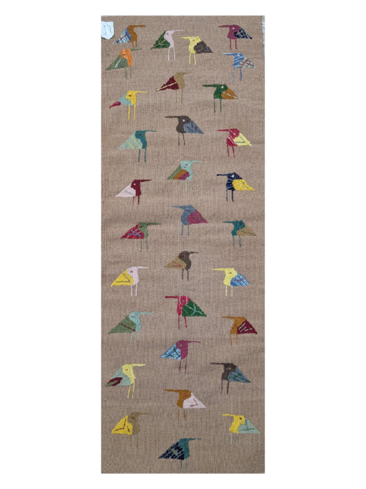 Suzani Afghan Kilim Rug Runner - Size: 60 x 190 cm
