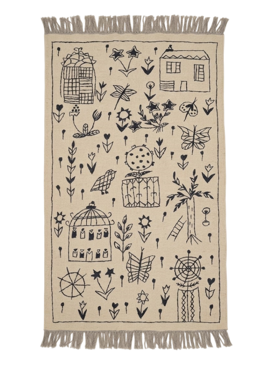 Suzani Afghan Kilim Rug - Size: 100 x 150 cm