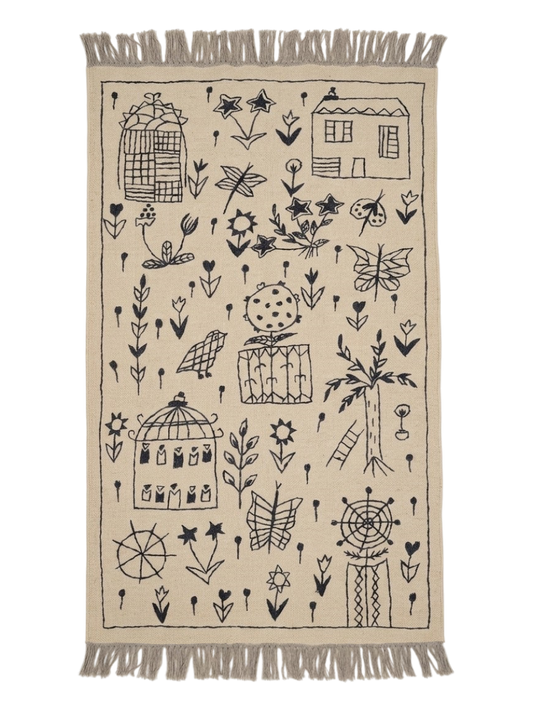 Suzani Afghan Kilim Rug - Size: 100 x 150 cm