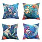 Waterproof Garden Cushion Covers - Marine-Themed Design 1 (Set of 4 - 45x45cm)-0