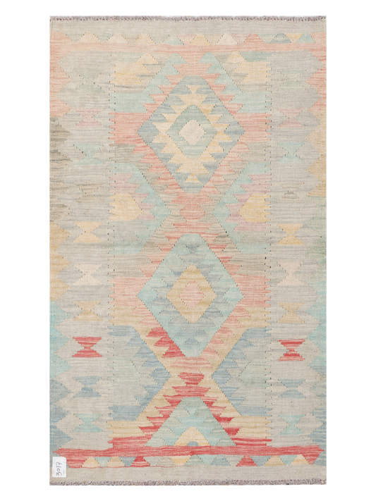 Maimana Kilim - 151 × 89 cm (4'11" x 2'11")