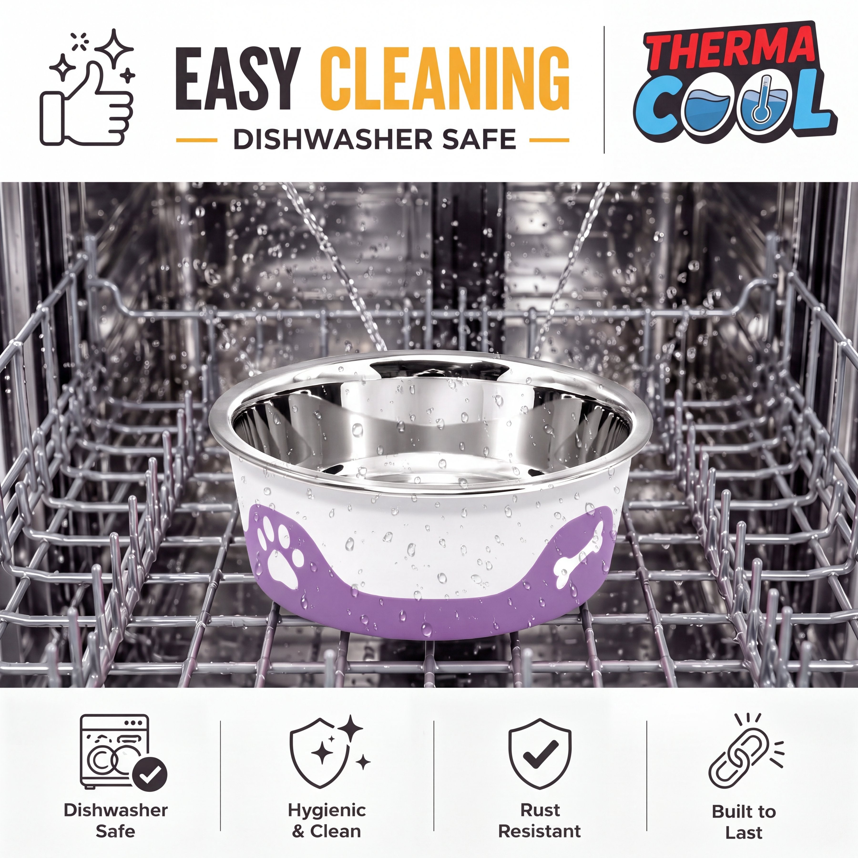 ThermaCool Dog Bowl - Grape-4