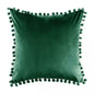 Tassel Velvet Cushion Covers With Pom Pom 18 X 18" (45 Cm)-9