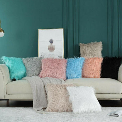 Long Fur Cushion Covers 18 X 18 "-1