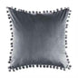 Tassel Velvet Cushion Covers With Pom Pom 18 X 18" (45 Cm)-6