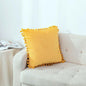 Tassel Velvet Cushion Covers With Pom Pom 18 X 18" (45 Cm)-4