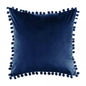 Tassel Velvet Cushion Covers With Pom Pom 18 X 18" (45 Cm)-7