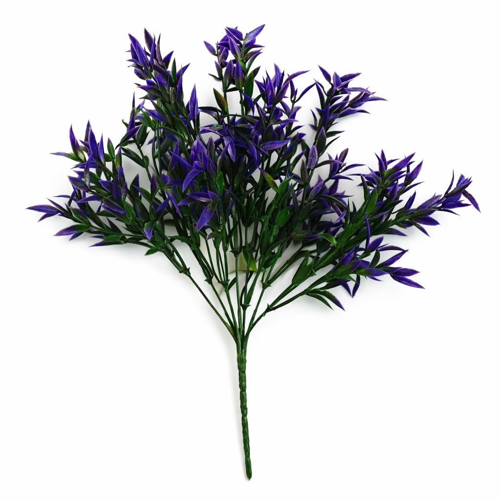 Pack of 6 x 34cm Artificial Lavender Stem Plant – Faux Floral Filler-2