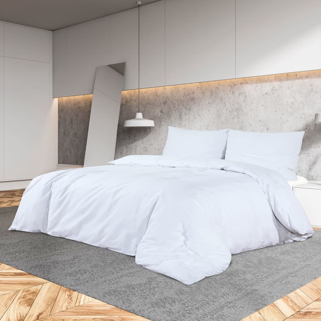 Vidaxl duvet cover set 200x200 cm cotton white-0