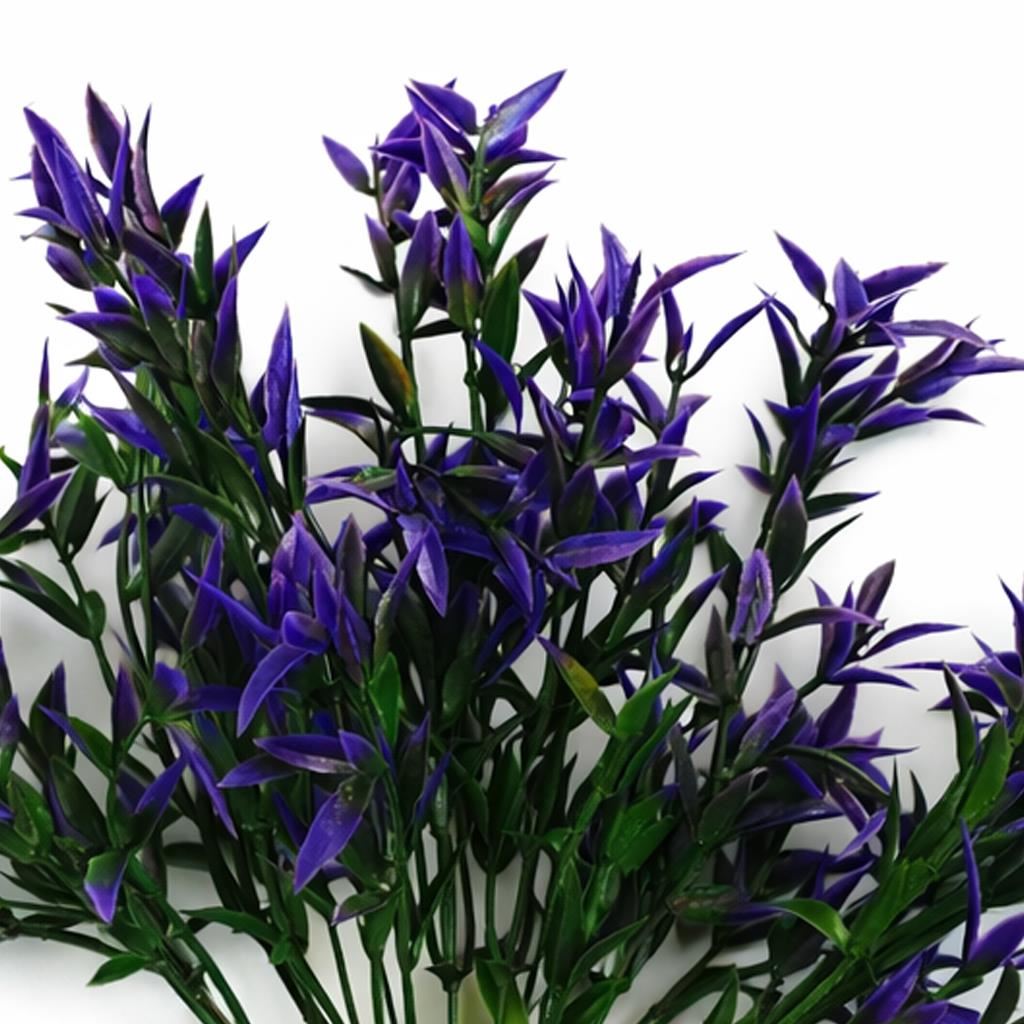 Pack of 6 x 34cm Artificial Lavender Stem Plant – Faux Floral Filler-3
