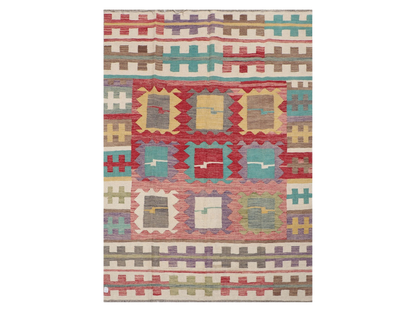 Maimana Kilim - 242 × 177 cm (7'11" x 5'10")