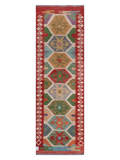 Maimana Kilim Runner - 243 × 80 cm (8'0" x 2'7")