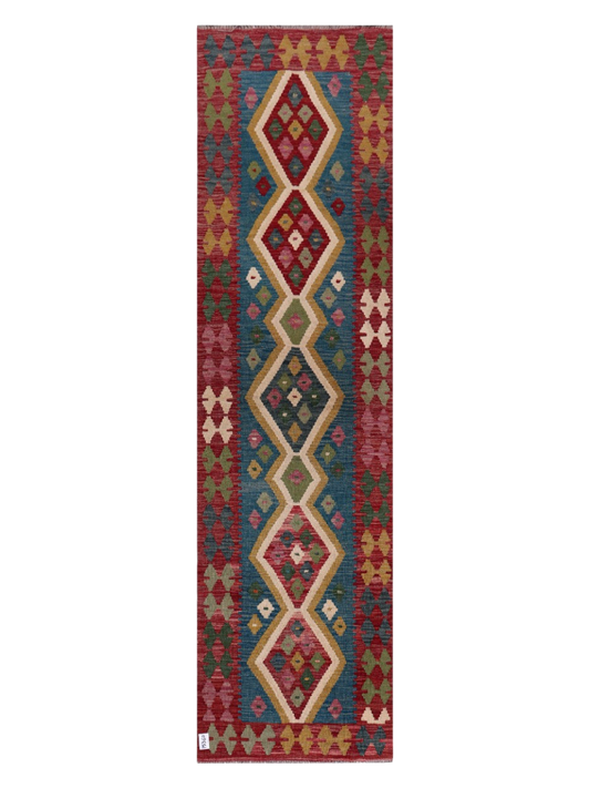Maimana Kilim Runner - 291 × 79 cm (9'7" x 2'7")
