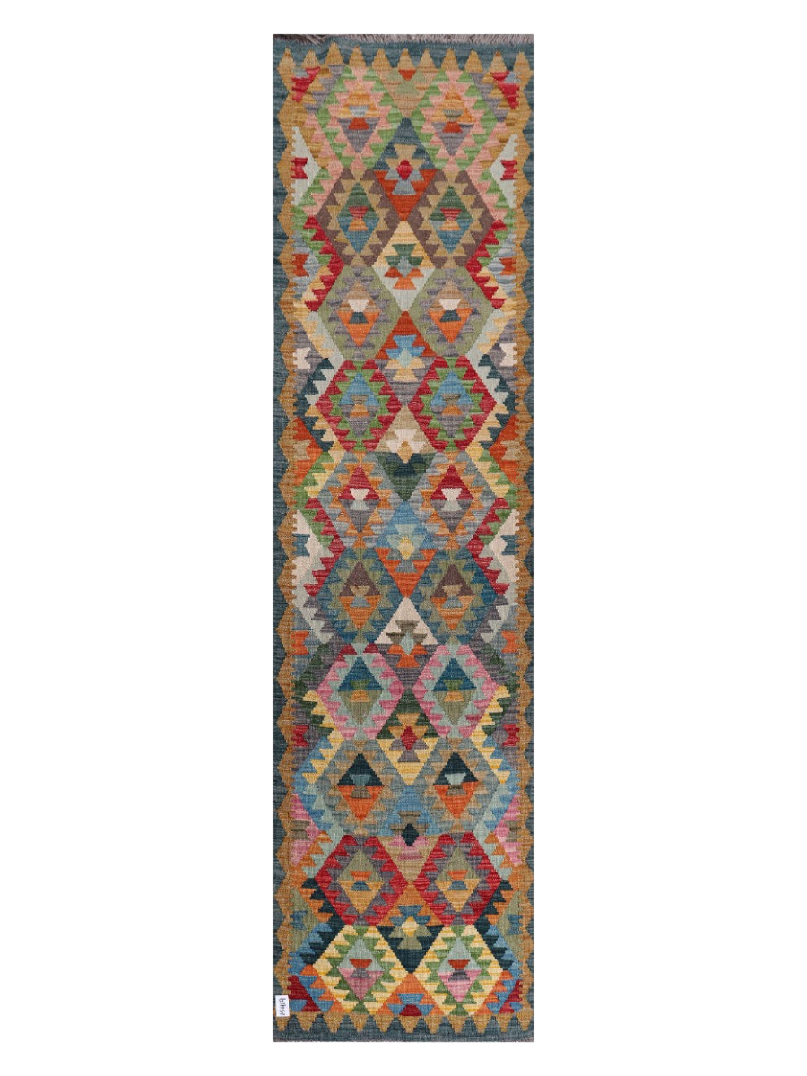 Maimana Kilim Runner - 291 × 77 cm (9'7" x 2'6")