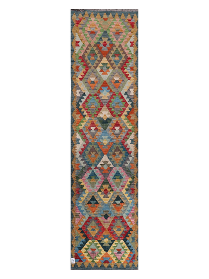 Maimana Kilim Runner - 291 × 77 cm (9'7" x 2'6")