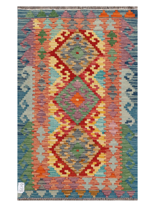 Maimana Kilim - 124 × 77 cm (4'1" x 2'6")