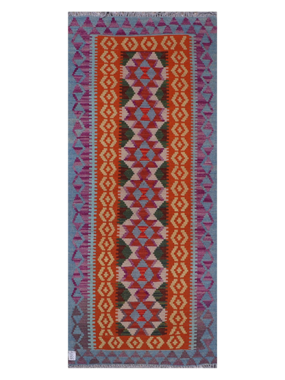 Maimana Kilim Runner - 203 × 85 cm (6'8" x 2'9")