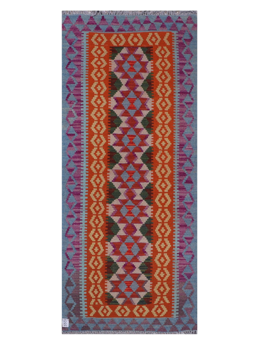 Maimana Kilim Runner - 203 × 85 cm (6'8" x 2'9")