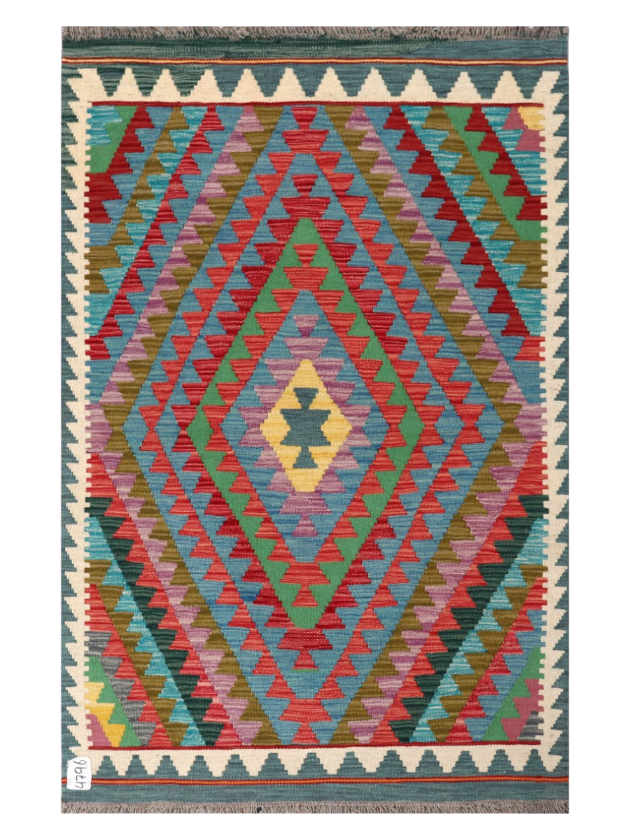 Maimana Kilim - 155 × 98 cm (5'1" x 3'3")