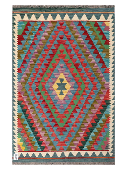 Maimana Kilim - 155 × 98 cm (5'1" x 3'3")