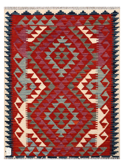 Maimana Kilim - 115 × 88 cm (3'9" x 2'11")