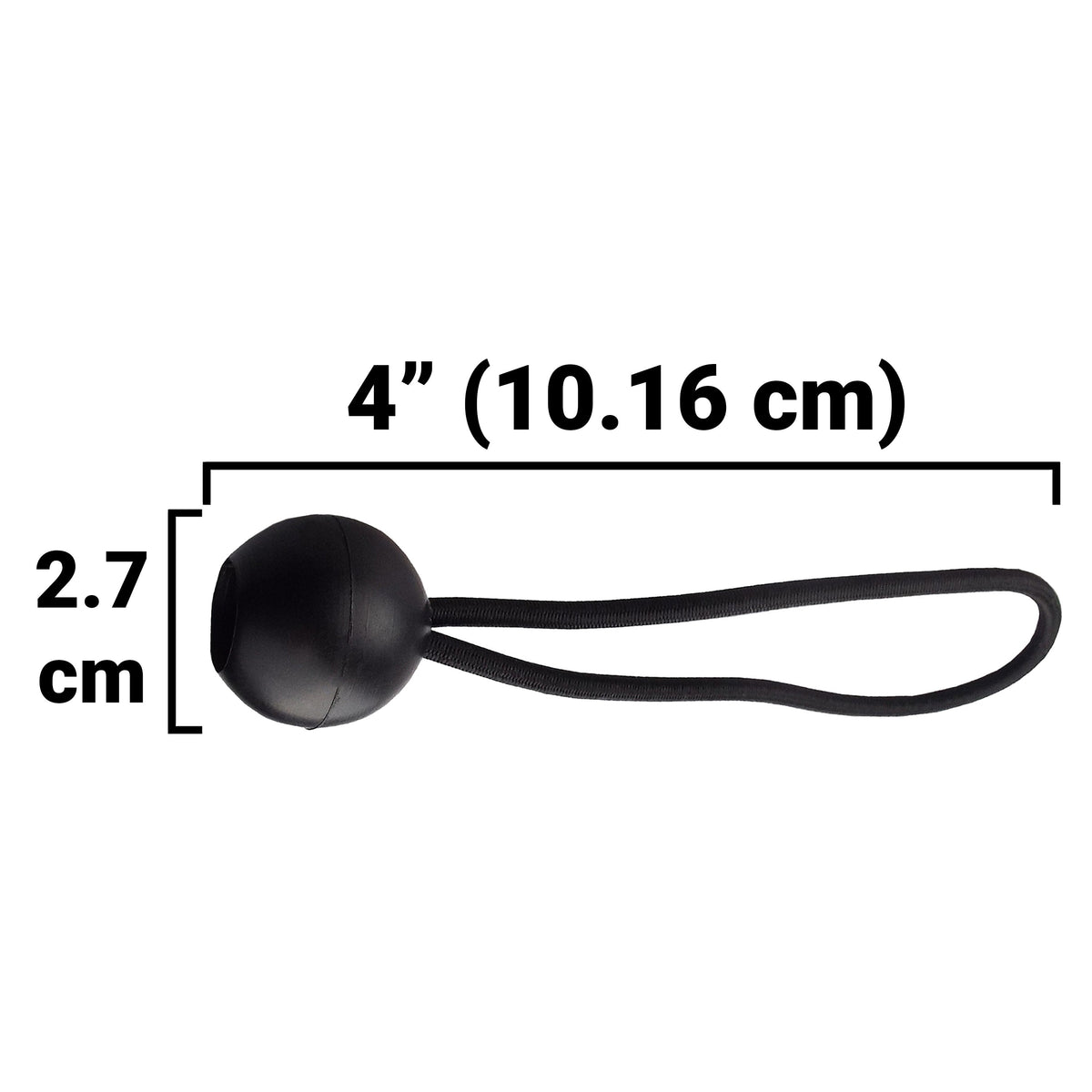 Black Bungee Balls 4"-4