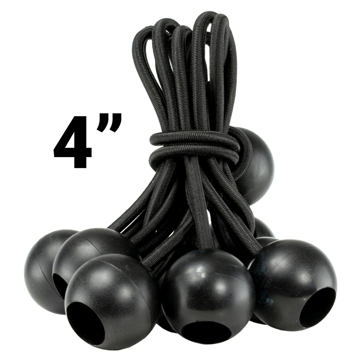 Black Bungee Balls 4"-0