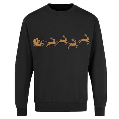 Adults Xmas Printed Sweatshirt Santa Reindeer