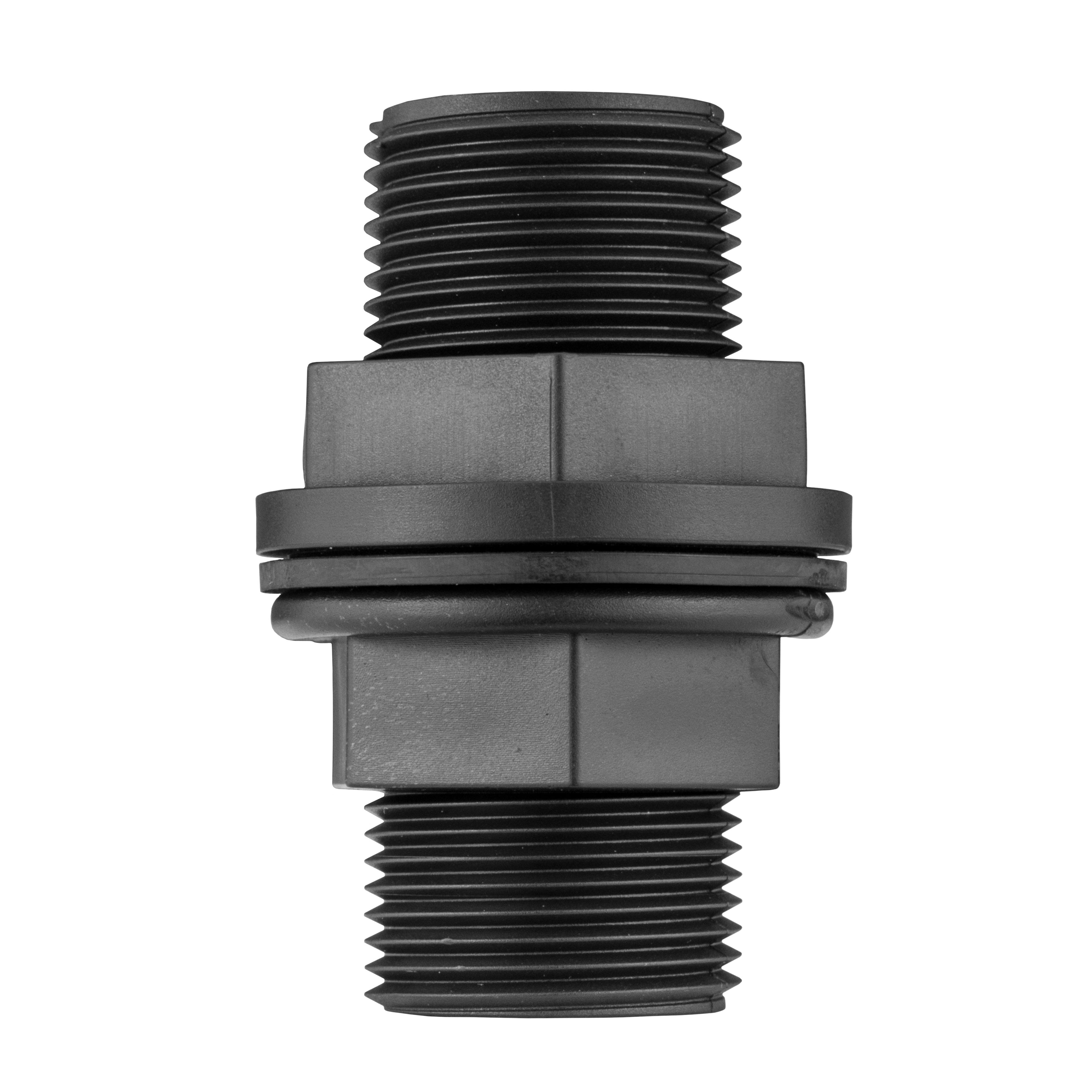 Water Butt Connector 3/4in BSP with In-Line BSPF Valve and 20mm MDPE Straight-4