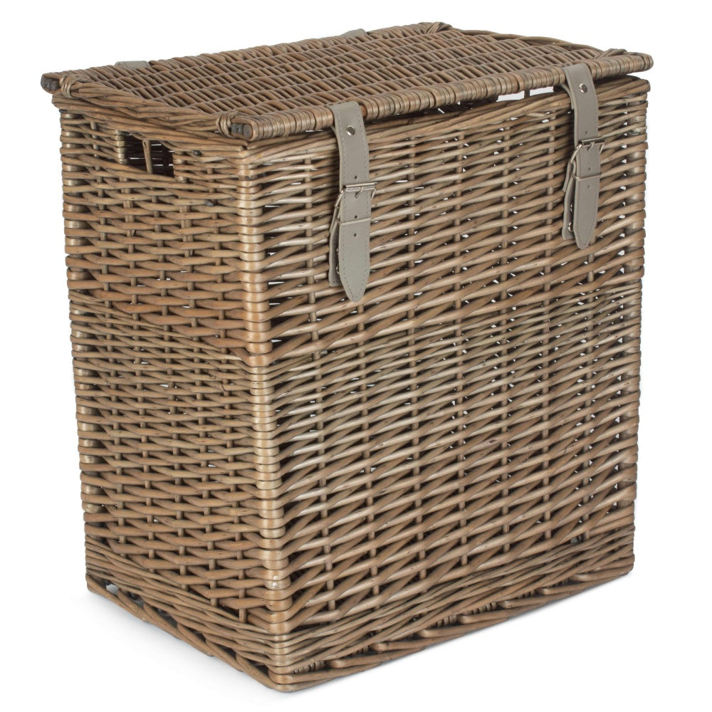 Antique Wash Vintner Storage Wicker Basket-1