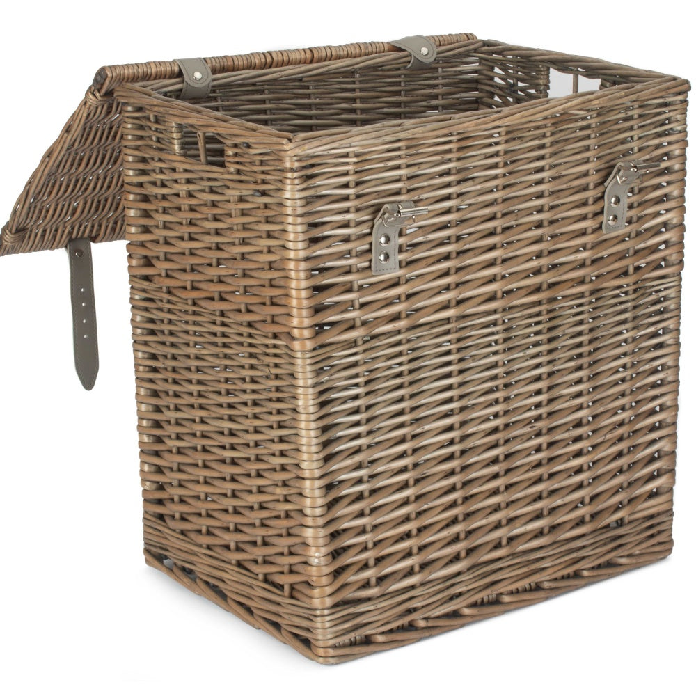 Antique Wash Vintner Storage Wicker Basket-0