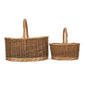 Unlined Country Oval Wicker Shopping Basket-2