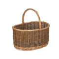 Unlined Country Oval Wicker Shopping Basket-4