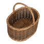 Unlined Country Oval Wicker Shopping Basket-5