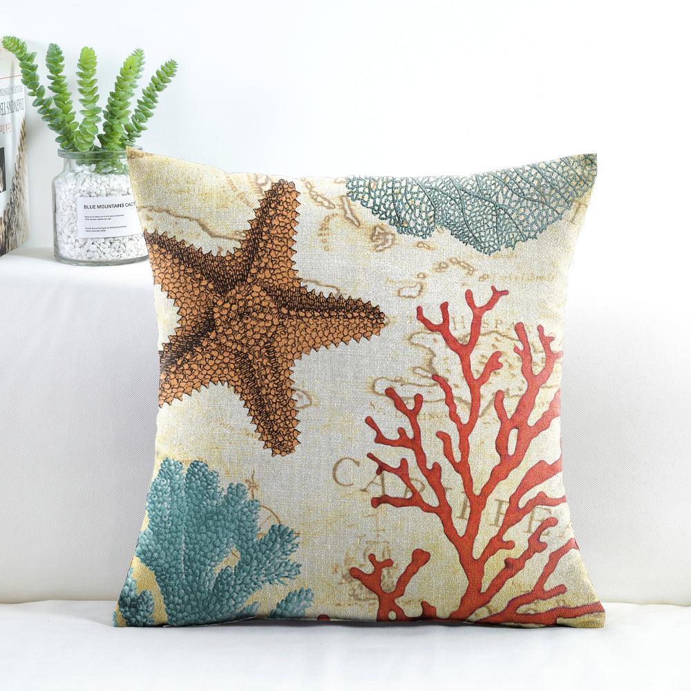 Water & Stain Resistant Outdoor Cushion Cover | 45x45cm Beach Pattern Garden Décor