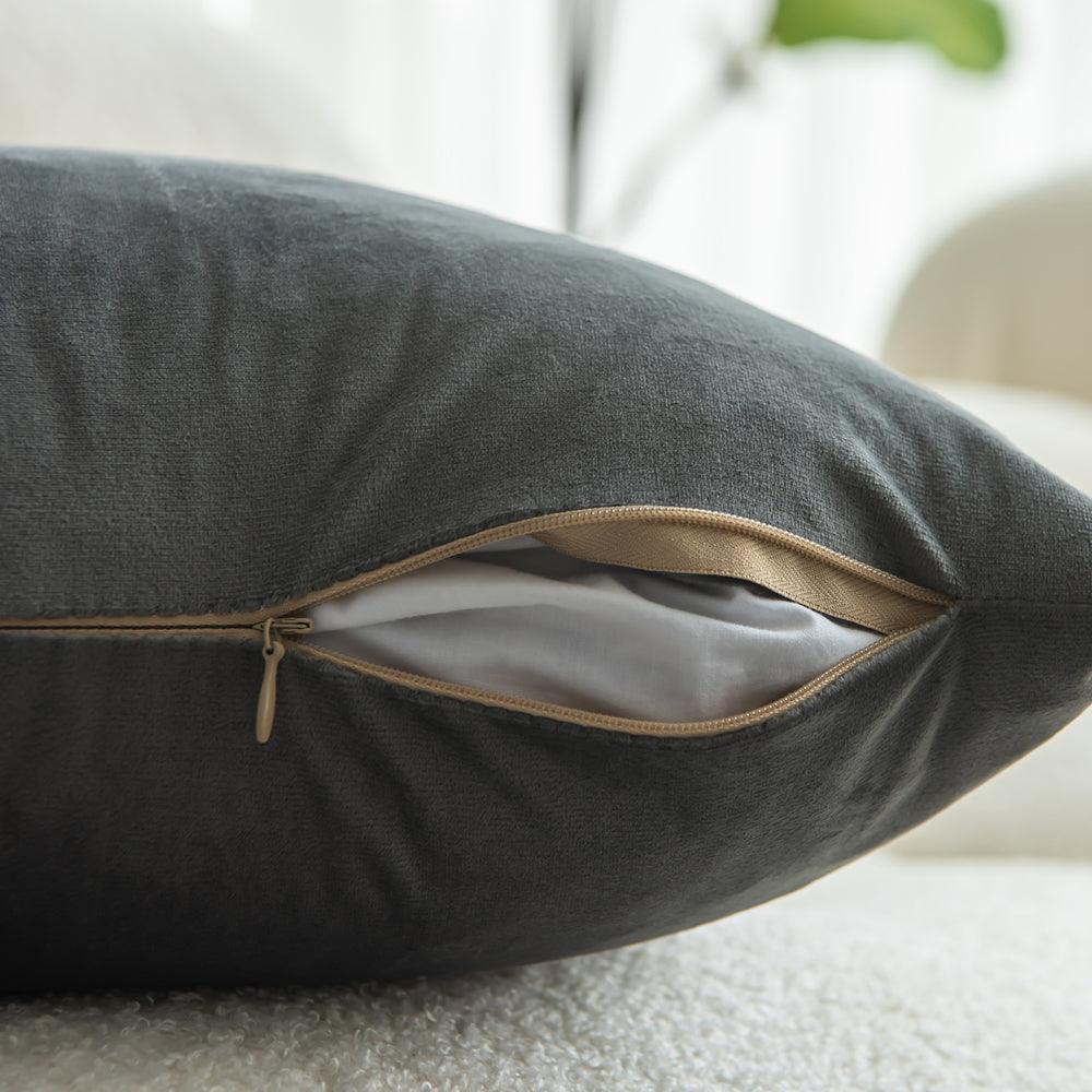 Dutch Velvet Grey Colour Cushion Covers 45X45CM & 50X50CM-4