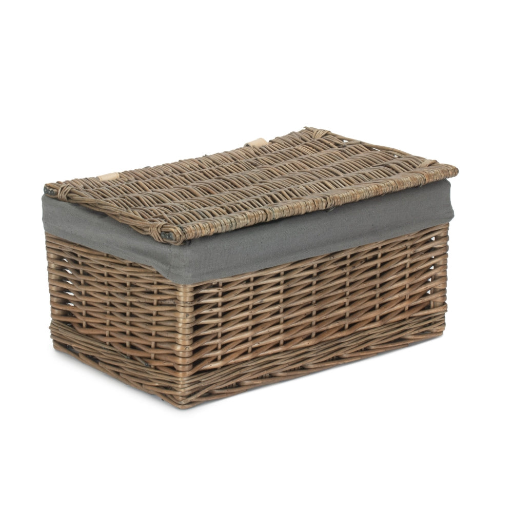 Antique Wash Cotton Lined Storage Basket-3