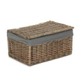 Antique Wash Cotton Lined Storage Basket-3
