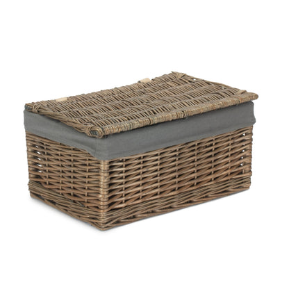 Antique Wash Cotton Lined Storage Basket-3