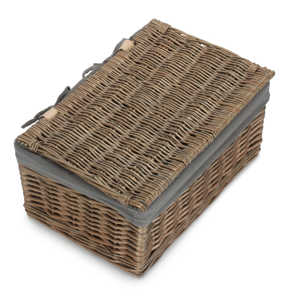 Antique Wash Cotton Lined Storage Basket-2