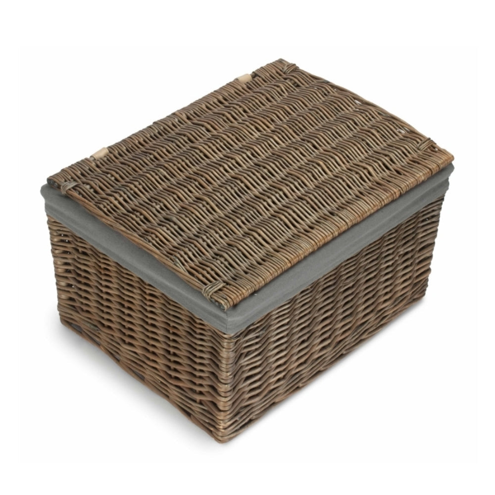 Antique Wash Cotton Lined Storage Basket-5