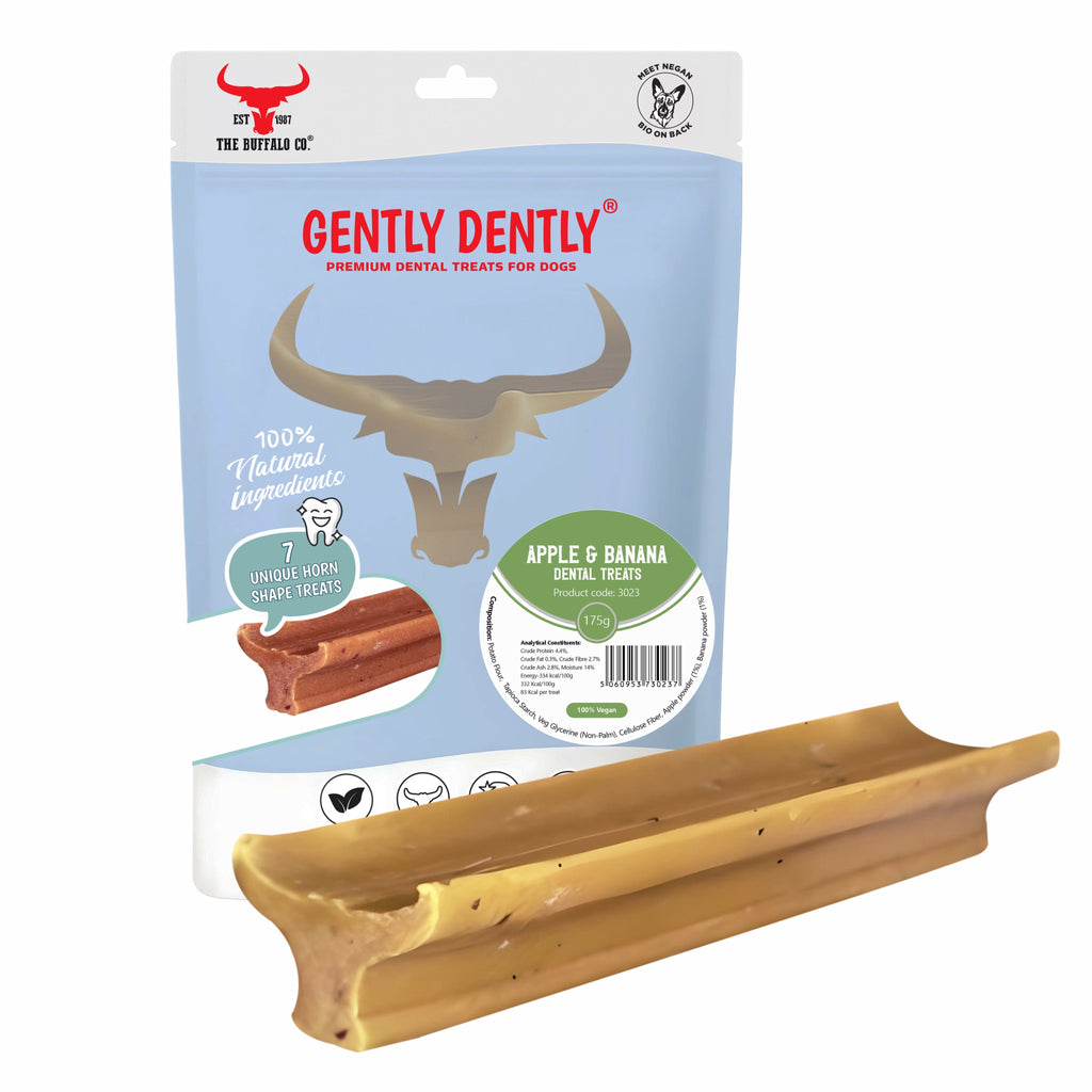 Gently Dently- Apple & Banana Dental Treats for Dogs 175g-0