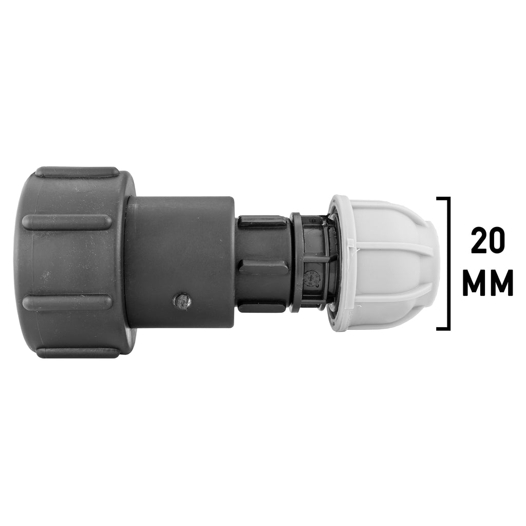 IBC 2 S60X6 - 3/4in BSPF Extender Adaptor with MDPE Straight 20mm-0