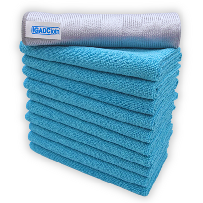 IGADCloth Blue Microfiber Sets, Cleaning Cloths 40x40cm 250gsm + 1 Free Glass Cloth-0