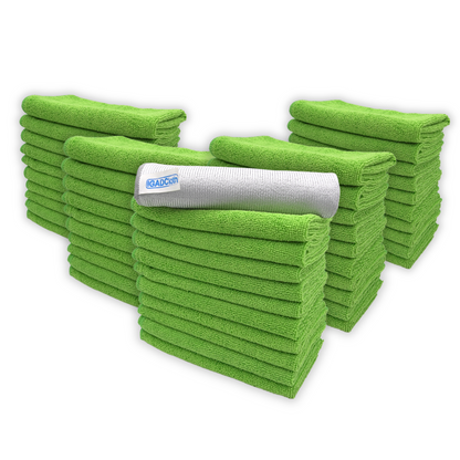 IGADCloth Green Microfiber Sets, Cleaning Cloths 40x40cm 250gsm + 1 Free Glass Cloth-6