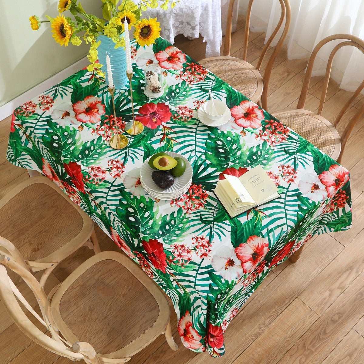 Water Resistant Indoor Outdoor Table Cloth 137x185 CM  - Design TC5-1